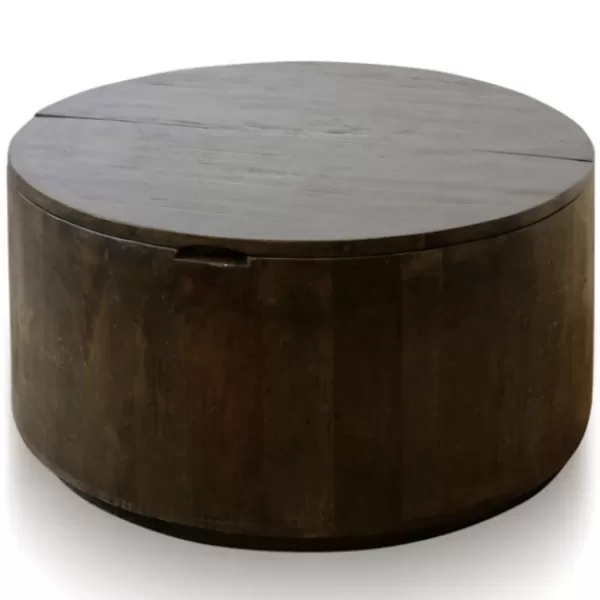 Coffee Tables-Kirkland's Home Deep Espresso Wood Hinged Storage Coffee Table Brown