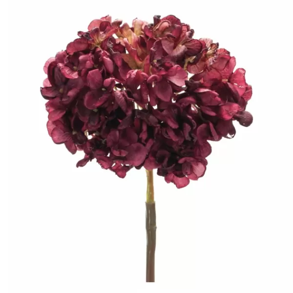 Stems & Bouquets-Kirkland's Home Deep Hydrangea Stems, Set Of 6 Red