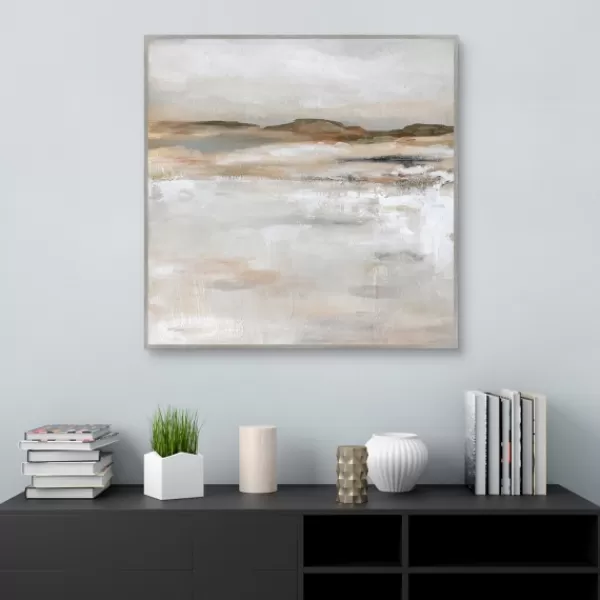 Canvas Art-Kirkland's Home Desert Floor Framed Canvas Art Print Gray