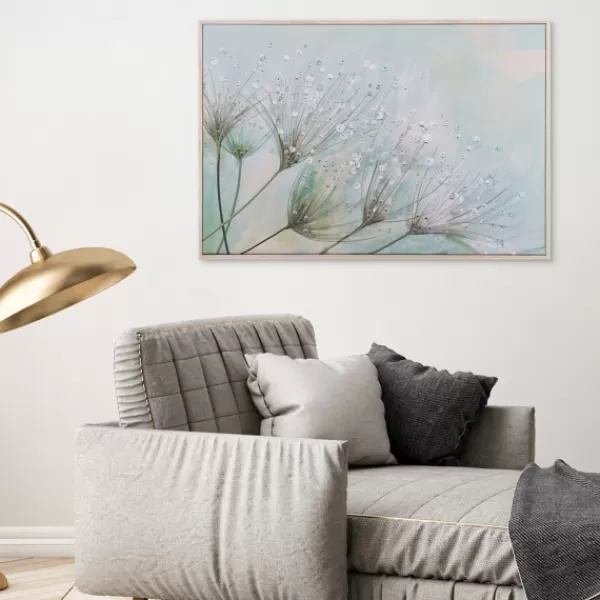 Framed Art-Kirkland's Home Dewdrop Colors Framed Art Print White/Blue/Green/Black