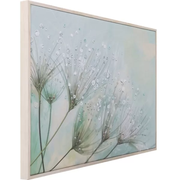 Framed Art-Kirkland's Home Dewdrop Colors Framed Art Print White/Blue/Green/Black