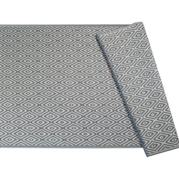 Outdoor Rugs-Kirkland's Home Diamond Outdoor/Indoor Area Rug, 4X6 Gray