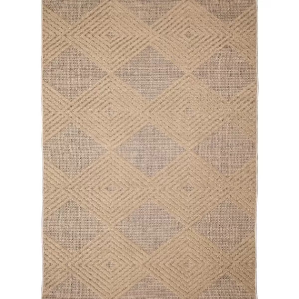 Outdoor Rugs-Kirkland's Home Diamond Sisal Outdoor Area Rug, 7X10 Tan