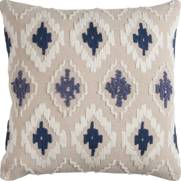 Pillows-Kirkland's Home Diamond Textured Pillow Blue