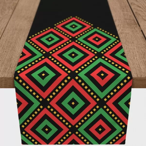 Wall Plaques-Kirkland's Home Diamonds Kwanzaa Decorative Table Runner, 72 In.