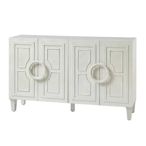 Cabinets & Sideboards-Kirkland's Home Dietrich Wood 4-Door Sideboard White