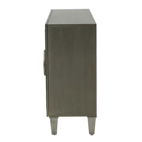 Cabinets & Sideboards-Kirkland's Home Dietrich Wood 4-Door Sideboard Gray