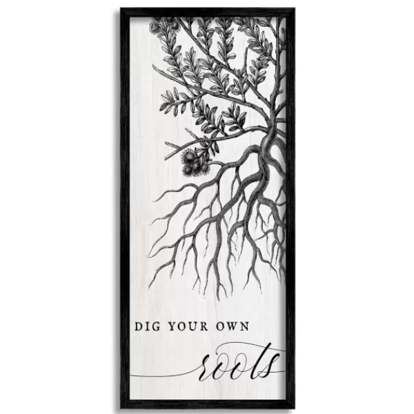 Wall Quotes & Signs-Kirkland's Home Dig Your Own Roots Wall Plaque Black/White