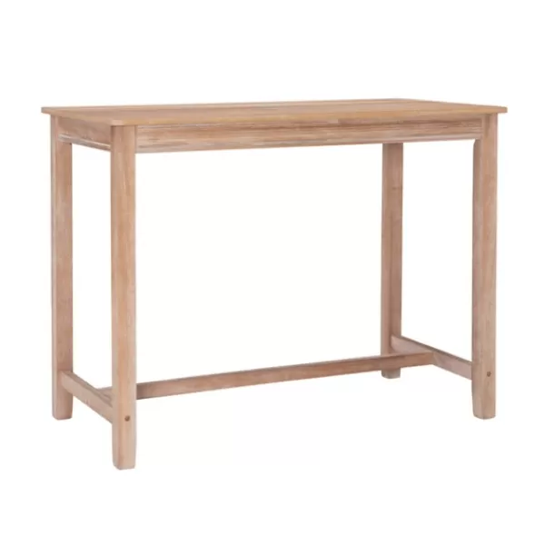 Dining Tables-Kirkland's Home Distressed Acacia Brown Wood Bar Table Tan