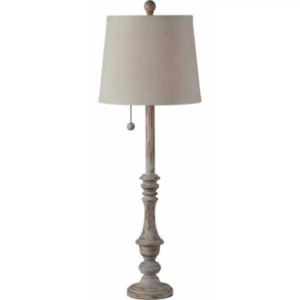 Buffet Lamps-Kirkland's Home Distressed And Gold Buffet Lamps, Set Of 2 Gray