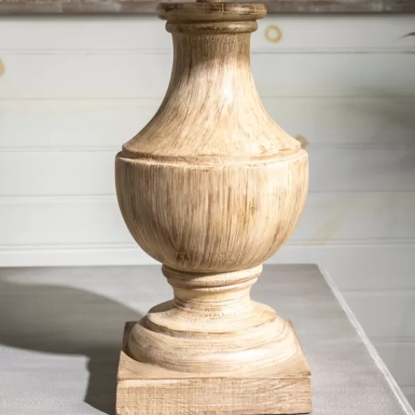 Table Lamps-Kirkland's Home Distressed Brown Table Lamp Ivory