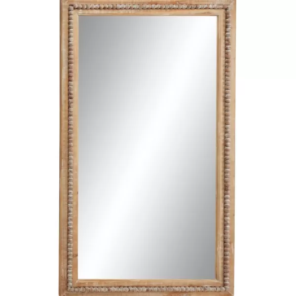 Decorative Mirrors-Kirkland's Home Distressed Brown Wooden Frame Wall Mirror