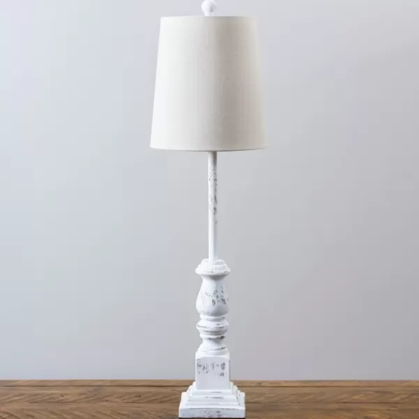 Buffet Lamps-Kirkland's Home Distressed Buffet Lamp Ivory