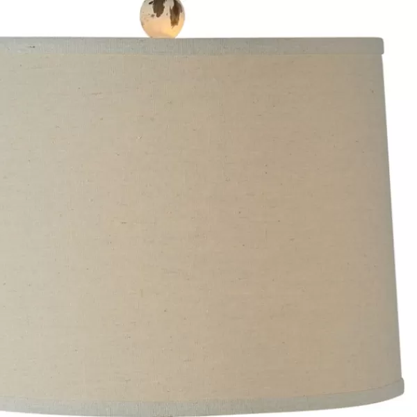 Table Lamps-Kirkland's Home Distressed Cream Resin Table Lamps, Set Of 2 Ivory