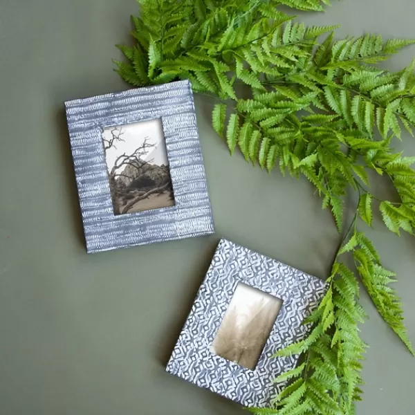 Picture Frames-Kirkland's Home Distressed Gray Diamond Picture Frame, 4X6