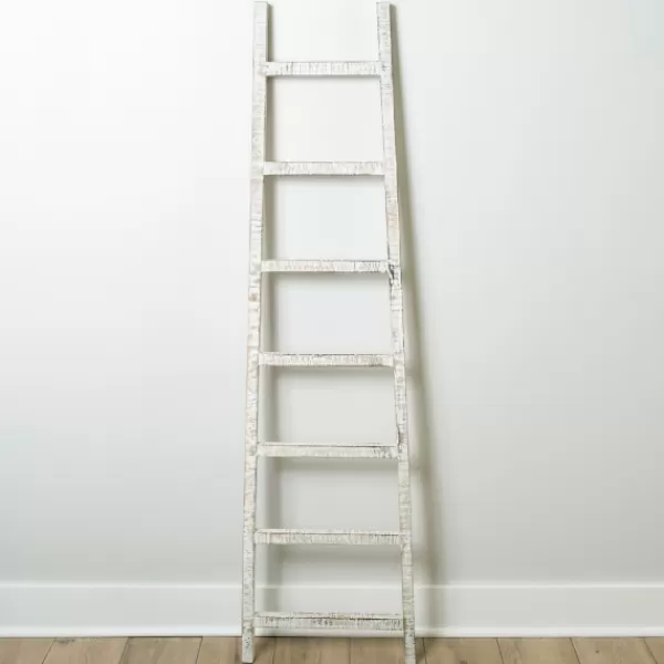 Decorative Accents-Kirkland's Home Distressed Leaning Ladder White