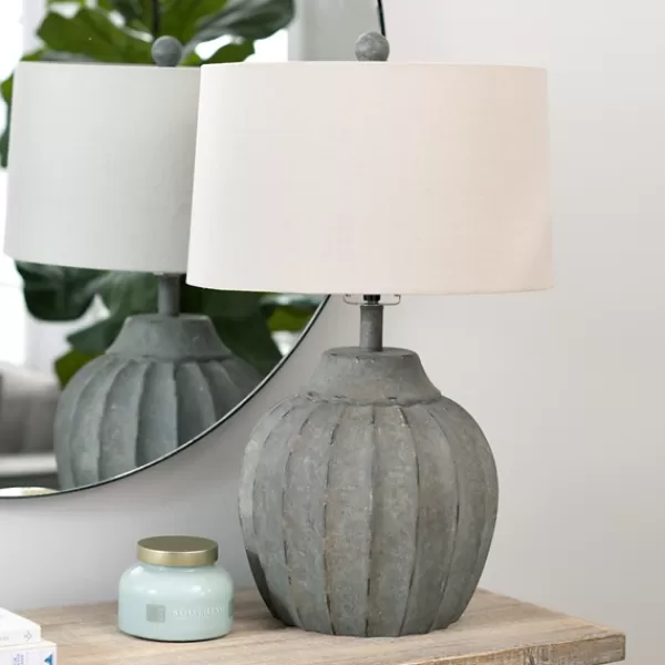 Table Lamps-Kirkland's Home Distressed Stone Table Lamp Ivory