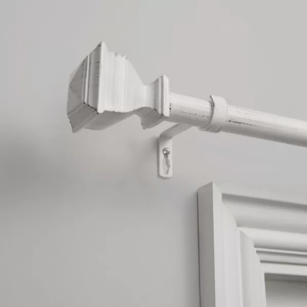 Curtain Rods & Hardware-Kirkland's Home Distressed White Napoleon Curtain Rod, 120 In.