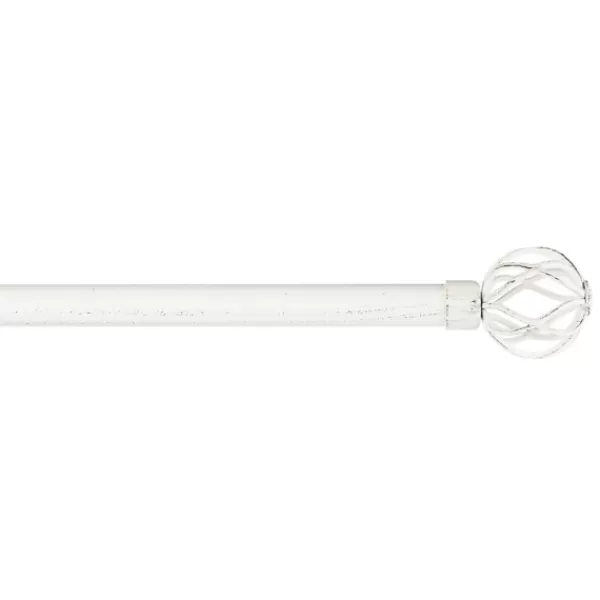 Curtain Rods & Hardware-Kirkland's Home Distressed White Open Sphere Curtain Rod, 120 In.