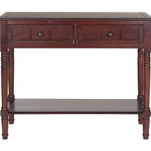 Console Tables-Kirkland's Home Distressed Wood 2-Drawer Console Table Brown