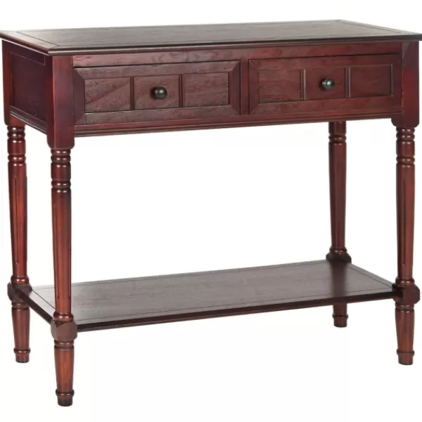 Console Tables-Kirkland's Home Distressed Wood 2-Drawer Console Table Brown