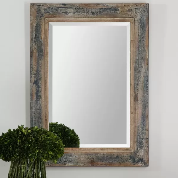 Decorative Mirrors-Kirkland's Home Distressed Wood Frame Wall Mirror