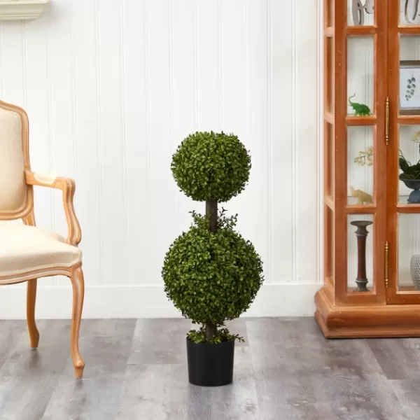 Trees & Topiaries-Kirkland's Home Double Ball Boxwood Topiary In Nursery Planter