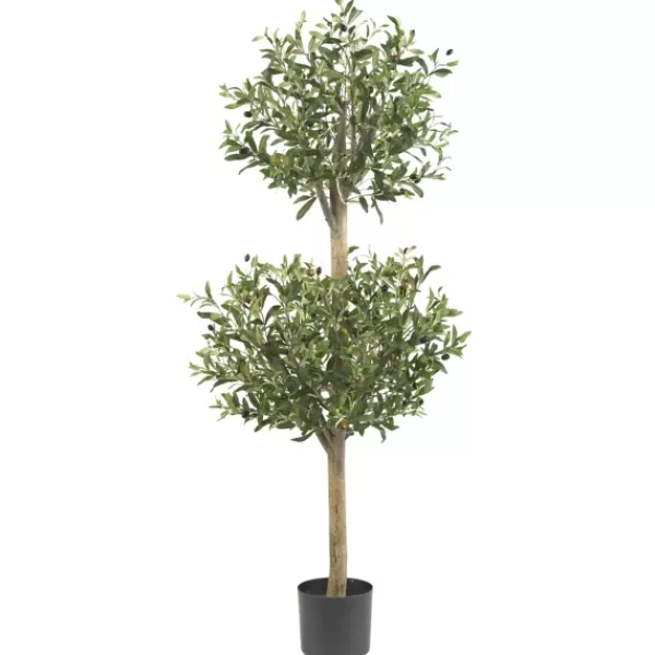 Trees & Topiaries-Kirkland's Home Double Ball Olive Tree Topiary