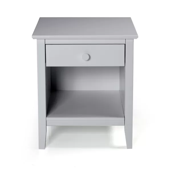 Nightstands-Kirkland's Home Dove Brazilian Pine Wood Nightstand Gray