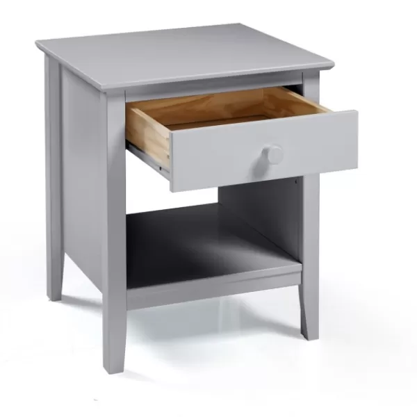 Nightstands-Kirkland's Home Dove Brazilian Pine Wood Nightstand Gray