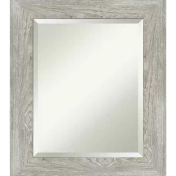 Decorative Mirrors-Kirkland's Home Dove Gray Scoop Frame Beveled Mirror, 22X26 In.