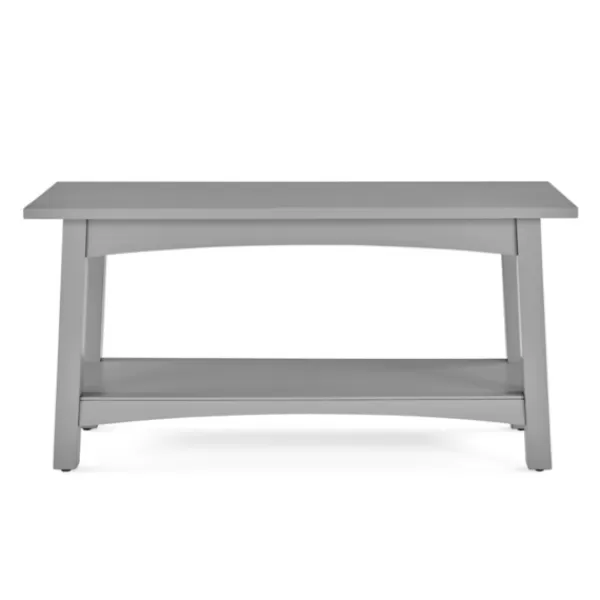 Benches & Ottomans-Kirkland's Home Dove Rustic Farmhouse Wood Bench Gray