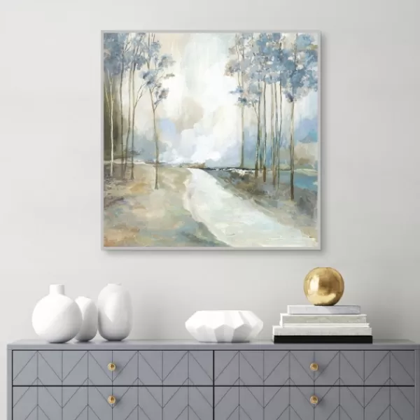 Framed Art-Kirkland's Home Dreamy Path Home Framed Wall Art Blue/White/Tan