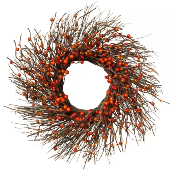 Wreaths-Kirkland's Home Dried Twig And Fall Berry Wreath Brown/Red