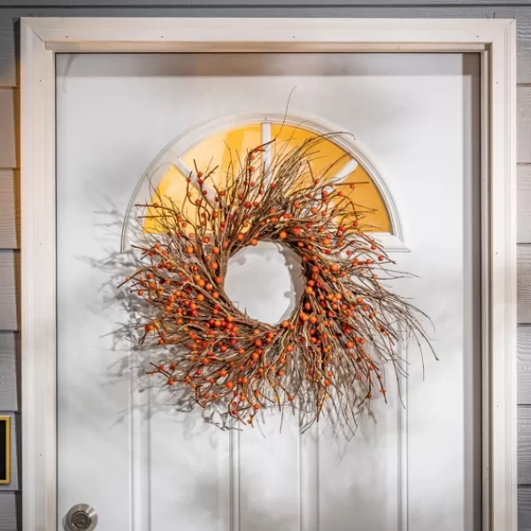 Wreaths-Kirkland's Home Dried Twig And Fall Berry Wreath Brown/Red