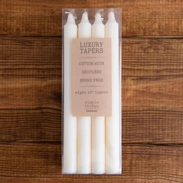 Candles-Kirkland's Home Dripless Taper Candles, Set Of 8 Ivory