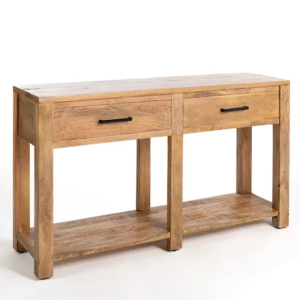 Console Tables-Kirkland's Home Easton Mango Wood Console Table Brown