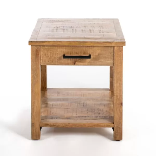 Accent & End Tables-Kirkland's Home Easton Mango Wood Side Table Brown