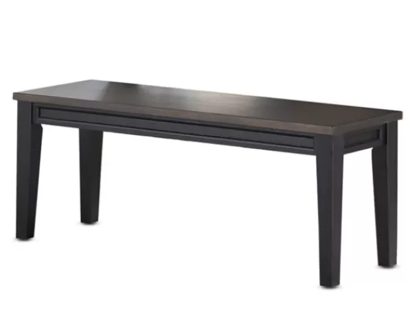 Benches & Ottomans-Kirkland's Home Ebony And Driftwood Two-Tone Bench Black