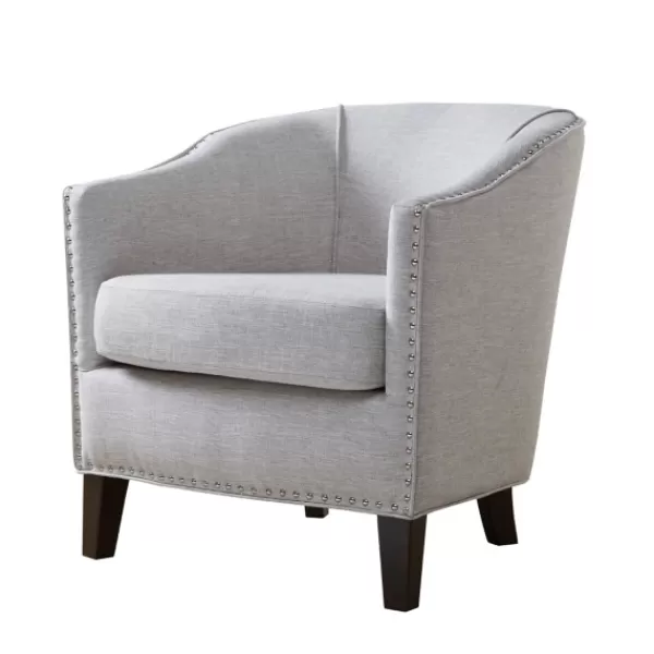 Accent Chairs-Kirkland's Home Emery Barrel Accent Chair Ivory