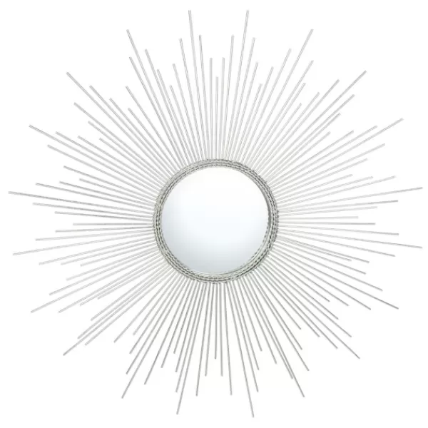 Decorative Mirrors-Kirkland's Home Emme Silver Sunburst Wall Mirror