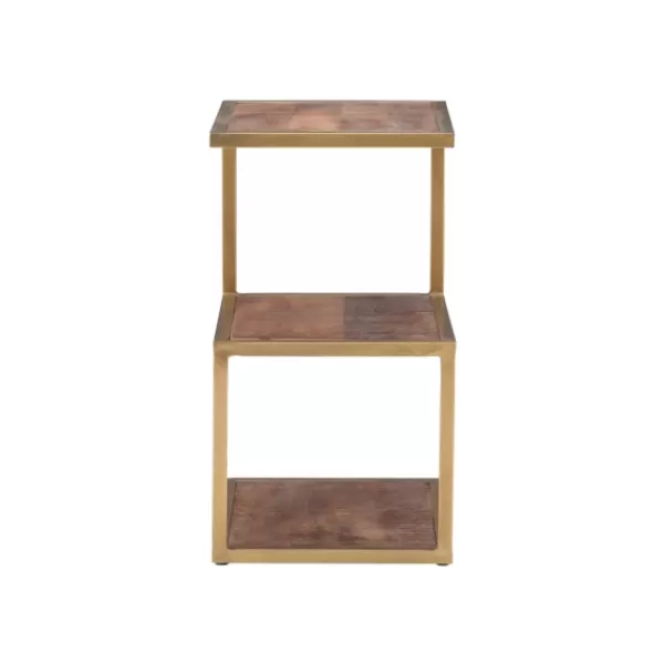 Accent & End Tables-Kirkland's Home En Shelves S-Frame Accent Table Gold