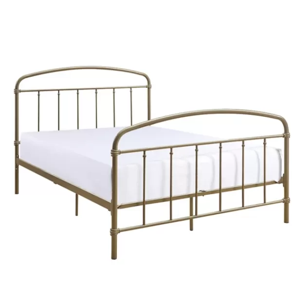 Beds & Headboards-Kirkland's Home En Sun Vintage Arch Full Bed Frame Gold