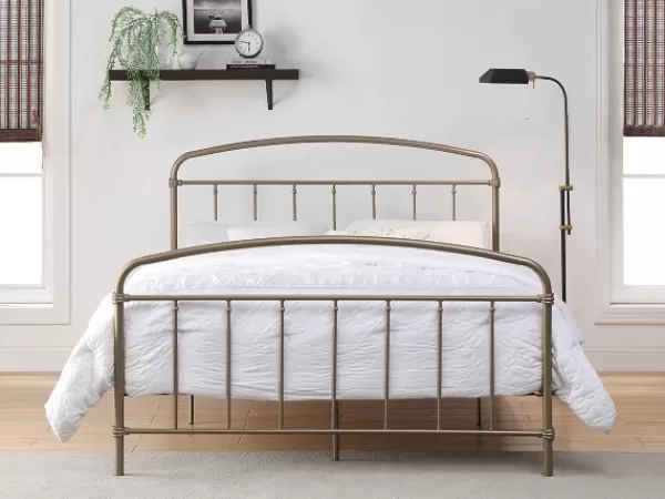Beds & Headboards-Kirkland's Home En Sun Vintage Arch Queen Bed Frame Gold