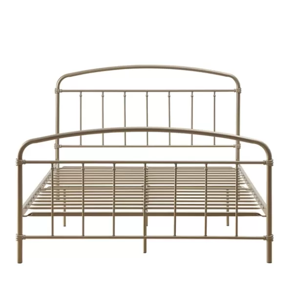 Beds & Headboards-Kirkland's Home En Sun Vintage Arch Queen Bed Frame Gold