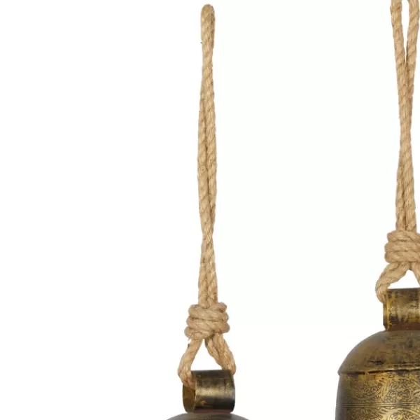 Decorative Accents-Kirkland's Home Engraved Hanging Decorative Bells, Set Of 3 Gold