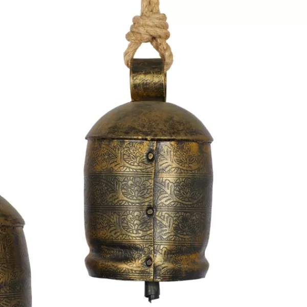 Decorative Accents-Kirkland's Home Engraved Hanging Decorative Bells, Set Of 3 Gold