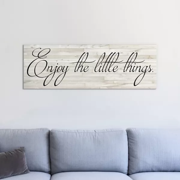 Wall Quotes & Signs-Kirkland's Home Enjoy The Little Things Canvas Art Print, 36X12 White