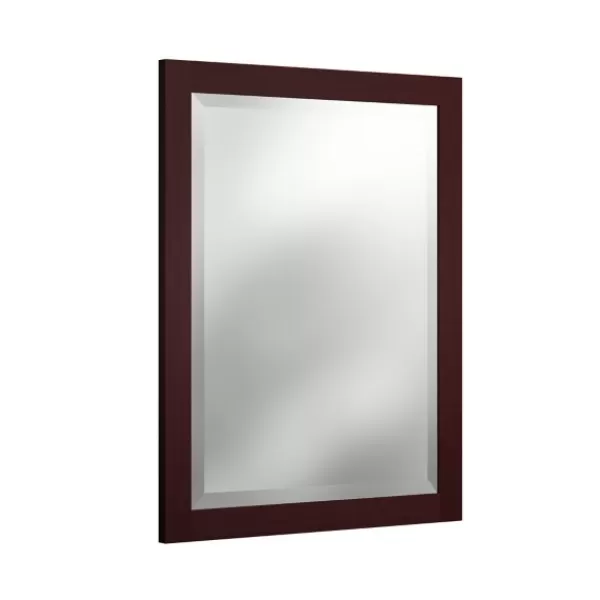 Framed Mirrors-Kirkland's Home Espresso Beveled Vanity Mirror Brown