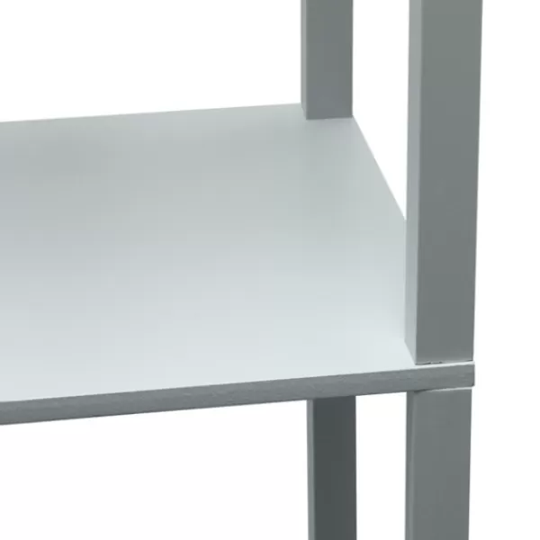 Floor Lamps-Kirkland's Home Etagere Shelf Charging Floor Lamp Gray